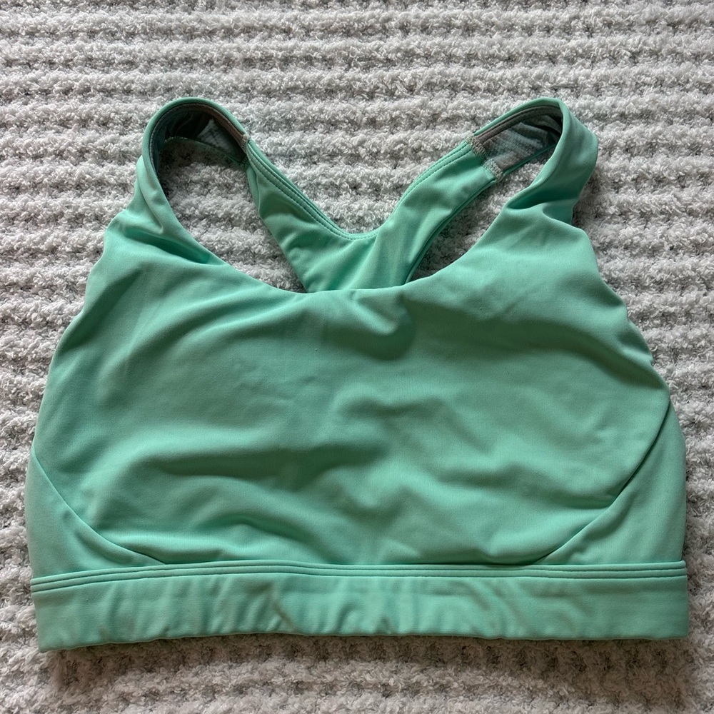 Athleta Green Sports Bra with Racerback Design